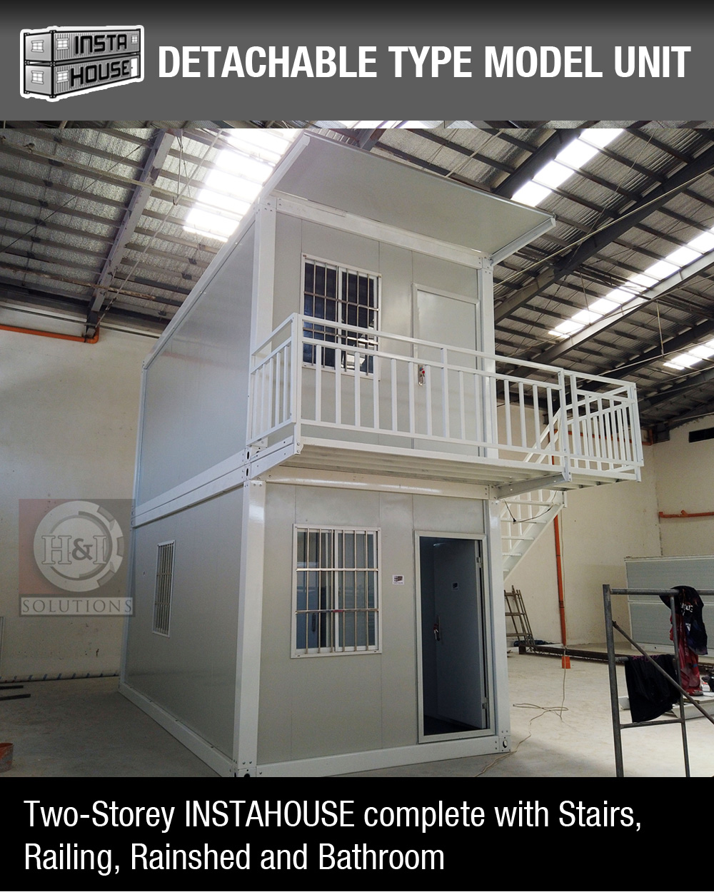 INSTAHOUSE Pre-Fabricated Container House Model Unit Detachable Type