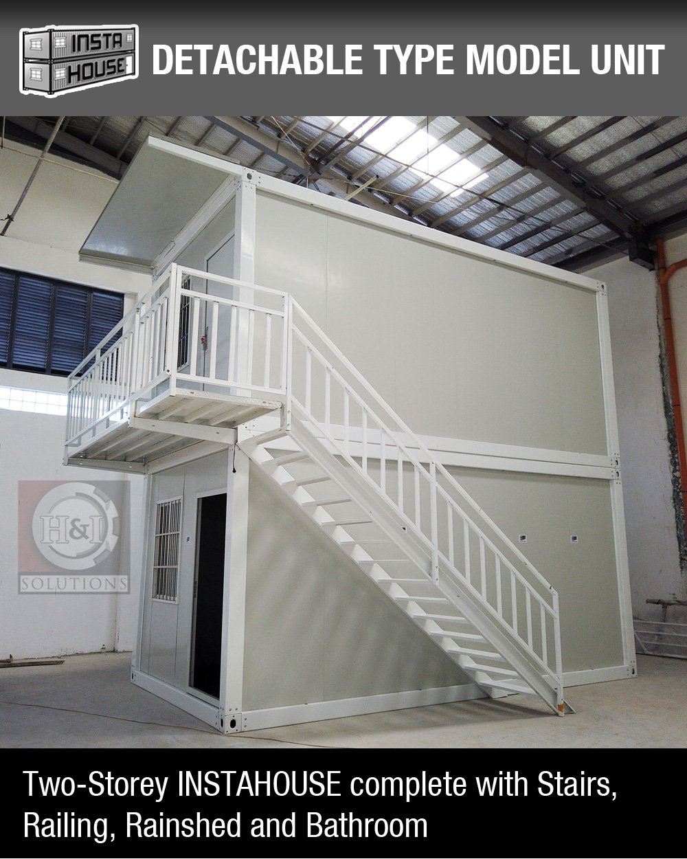 INSTAHOUSE Pre-Fabricated Container House Model Unit Detachable Type