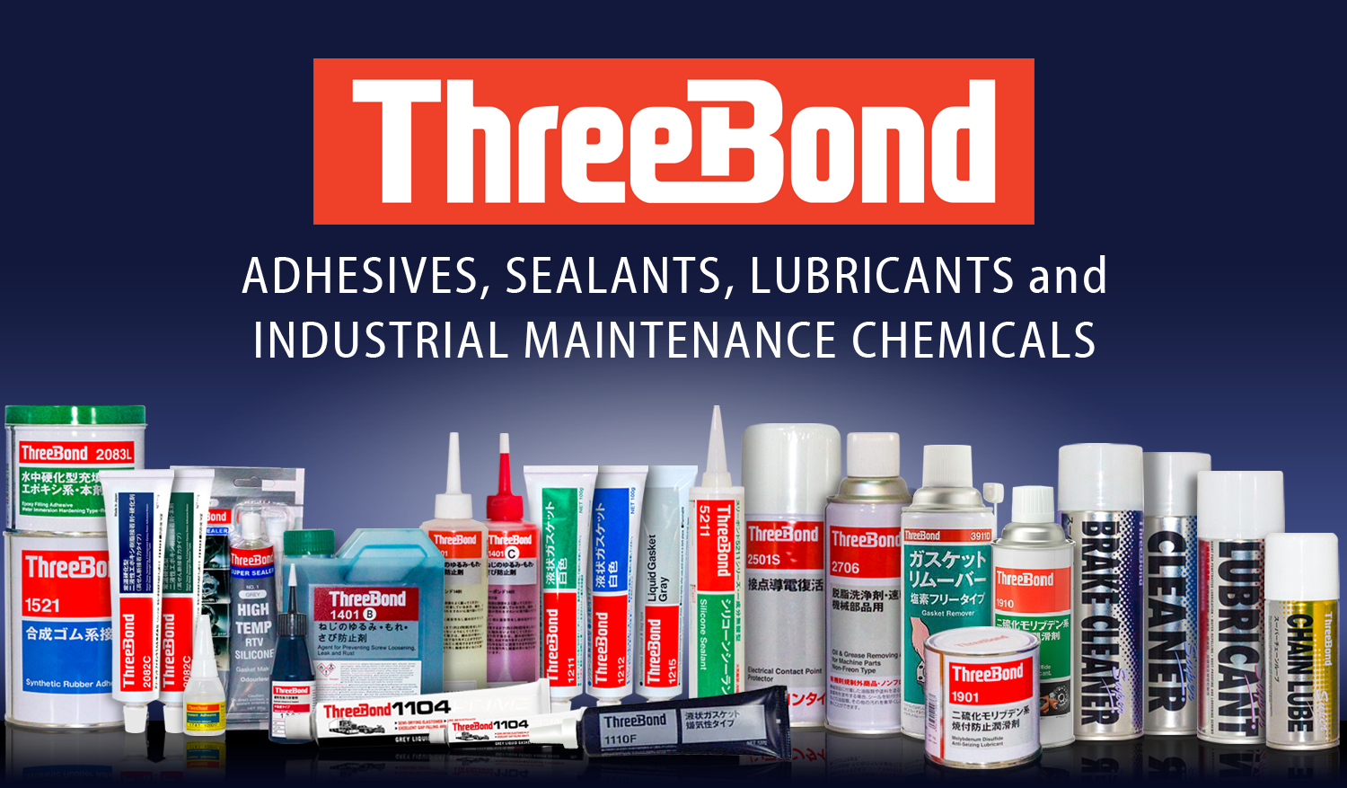 Threebond Adhesives, Sealants, Industrial Maintenance Chemicals